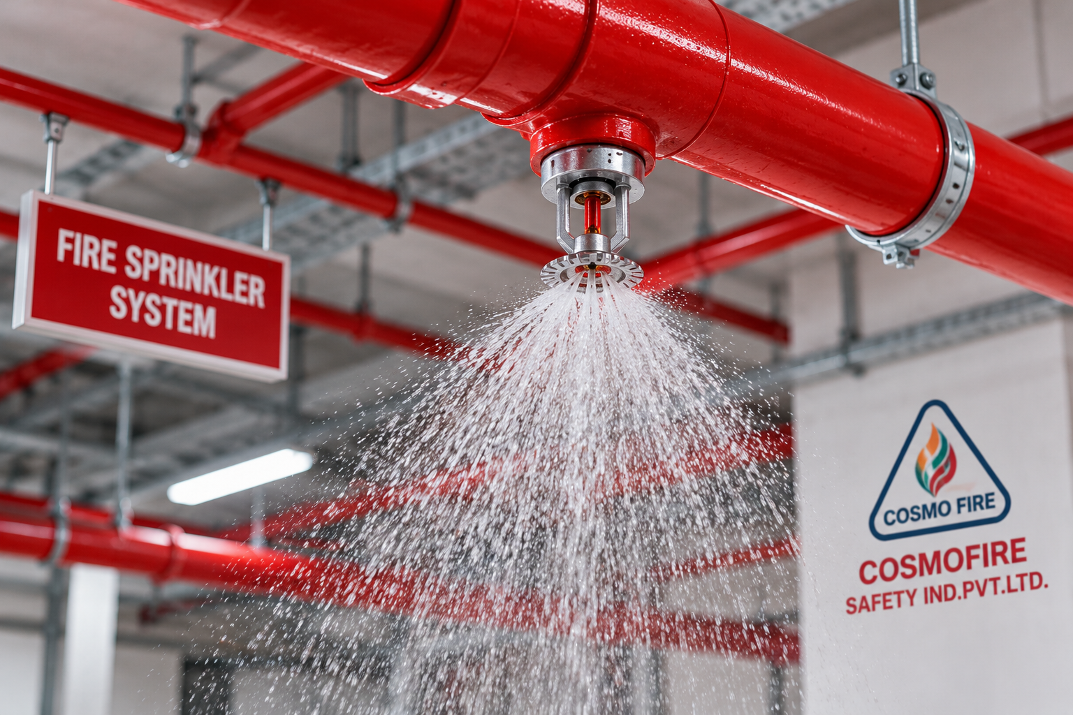Automatic Fire Sprinkler System installation and AMC Service by Cosmo Fire Saftey Pvt Ltd